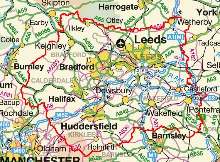 Fire Risk Assessments West Yorkshire Map